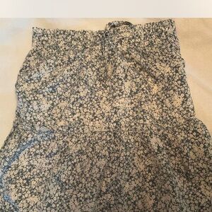 Paper Crane Blue and Cream Floral Skirt